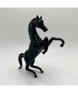 Murano Glass, Handcrafted Unique 4&#39;&#39; Standing Arabian Black Horse Figurine - £51.39 GBP