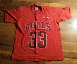 Vtg Chicago Bulls Youth T-Shirt 10-12 USA Single Stitch Basketball Salem Kids 33 - £23.67 GBP