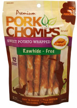 [Pack of 4] Pork Chomps Sweet Potato Mini Twist Treat 12 count - £35.89 GBP