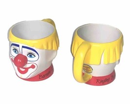 Ringling Bros Barnum Bailey Circus Vtg 1980s Plastic 10 Ounce Mugs - £16.06 GBP