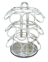 Coffee Pod Storage Spinning Chrome Carousel Holder - 27 count - £13.87 GBP