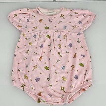 Carters John Lennon Baby Girl Pink Summer Short Bubble Romper Animals 9-... - $24.74