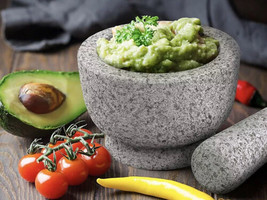 Molcajete Mortero Mortar &amp; Pestle For Salsas &amp; Spices From Mexico Handmade New - $64.30