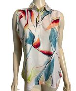 Walter Hagen White, Green, Blue, Red Print Sleeveless Collared Golf Shir... - €20,34 EUR