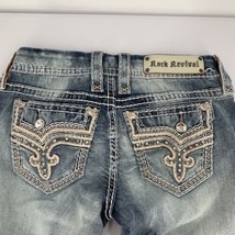 Rock Revival Betty Easy Boot Cut Jeans Stretch Size 25 Denim Rhinestones... - £51.55 GBP