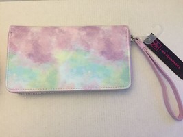 NEW No Boundaries Women&#39;s Zip Around 7x4 Wristlet Wallet, Multi Tie Dye - $13.90