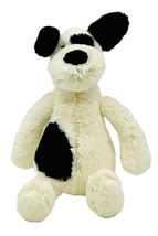 Jellycat London Bashful Puppy Plush White Black Spot 8 inches Stuffed Animal Toy - $17.75