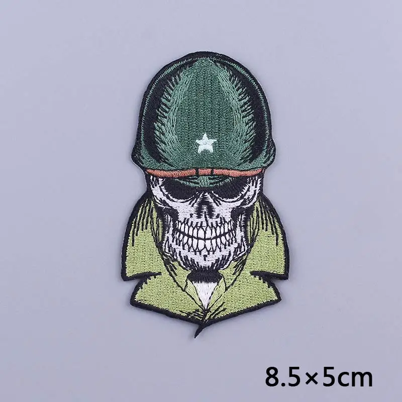 Sporting Punk/Skull Patch Iron On Patches On Clothes Embroidered Patches For Clo - £23.90 GBP