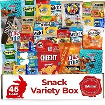 Snack Box 45 Pieces Easter Gift Care Package Basket for Adults Kids Office Colle - £37.21 GBP