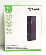 Belkin 4-Port Super Speed USB3.0 Hub - Black #102 - £37.28 GBP