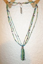 CHICO&#39;S SEA OF BEADS TASSEL NECKLACE NWT - £22.02 GBP