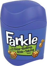 Farkle Classic Dice Rolling Risk Taking Game Blue Cup by Patch - $8.89