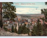 Vista Di Città Da Palisades Park Collina Spokane Washington Wa 1916 DB C... - $11.23