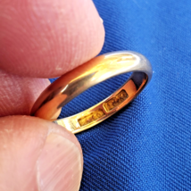 VINTAGE 18 KARAT GOLD Deco Wedding Band Size 8.75 Anniversary Ring 4.69 ... - $1,800.25