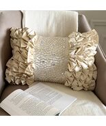The HomeCentric Cream Satin Lumbar Pillow Cover - Gleam And Grace - €34,09 EUR+