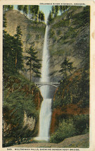 DB OR Postcard C542 Multnomah Falls Showing Benson Foot Bridge Lipschuetz - $4.50