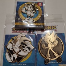 3 Sonic The Hedgehog Limited Edition Enamel Pins Lot Official Sega Collectibles - £29.07 GBP