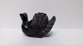 rare Miniature Carved black stone duck - £15.12 GBP