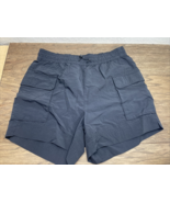 Never Not Hustling Black Quick Dry Shorts Cargo Shorts Woman&#39;s Size Larg... - $20.35 CAD