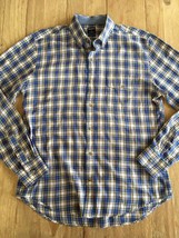 Bonobos Shirt Mens Medium Slim Fit Blue Plaid Long Sleeve Lightweight - £28.84 GBP