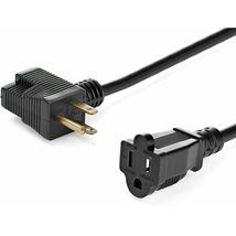 StarTech.com 6ft (2m) Power Extension Cord - 360° Rotating Flat Plug Extension C - £19.18 GBP