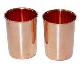 100% Pure Copper Glass Joint Less Ayurvedic Health100% Yoga Benefits. Set of 2 - £13.22 GBP
