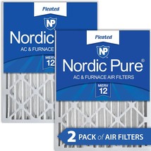 Nordic Pure 20x20x4 MERV 12 Pleated AC Furnace Air Filters 2 Pack - £47.95 GBP