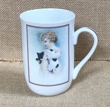 Vintage Bessie Pease Gutmann Mug Cup Friendly Enemies Girl Holding Puppy... - $7.92