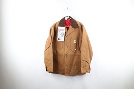 NOS Vtg 80s Carhartt Mens Size 40T Quilt Lined Chore Barn Jacket Duck Brown USA - £180.03 GBP