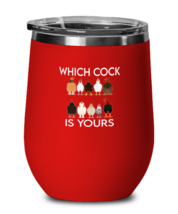 Chickens Wine Glass Which Cock Is Yours Red-WG  - £21.19 GBP