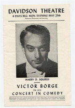 Victor Borge Program Davidson Theatre Milwaukee Wisconsin 1970 Concert i... - £9.19 GBP