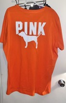 Victoria&#39;s Secret Pink Campus Crew Tee Dog T-shirt Size 2XL XXL New - £21.27 GBP