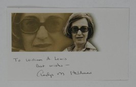 Gladys Heldman Signed 3x5 Paper Copy Autographed Personalized Tennis HOF - £39.68 GBP