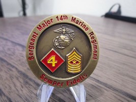 USMC Artillery Sergeant Major 14th Marine Regiment Challenge Coin #77L - £22.49 GBP