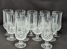 10 Longchamp Vintage Cristal D&#39;Arques Footed Iced Teas  ~~ have more - £86.30 GBP