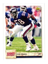 1992 Upper Deck #589 Carl Banks New York Giants - £3.99 GBP