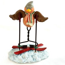 Russ Berrie Merrily We Tweet Along Cardinal Cousin Bird Skiing Skier  #1... - $17.46