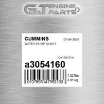 A3054160 Water Pump Shaft Fits Cummins (New Aftermarket) - £89.13 GBP