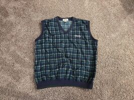 Izod Vtg 90s Plaid Windbreaker Golf Vest Mens Sz Large Preppy Outdoor Sp... - $24.75