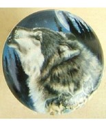 Ceramic cabinet Knobs Knob w/ Wolf Moon WILDLIFE wolves - $6.11 CAD