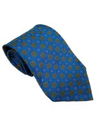 Michael Newell Blue Geometric Print 100% Silk Tie - $23.38
