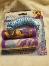 Disney Character Frozen 7&#39; Jump Rope Purple Handles Blue/White Rope Kids 6+ - £3.19 GBP