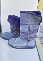 Lamo Suede Fur Winter Boots Womens  Size 6 Blue - £52.81 GBP