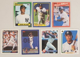 Bernie Williams Lot of 7 Baseball Cards from the 1990&#39;s Includes 4 Rookie Cards - £8.04 GBP