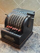American Adding Machine Model 5 Vintage Payroll Black w/Red Keys Vintage... - $69.29