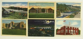 Vintage Paper Postcard Lot Line Radford Va High School Bridge Travel View - £7.29 GBP