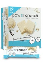 Power Crunch Protein Wafer Bars, High Protein Snacks with Delicious Taste, Frenc - £31.85 GBP