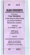 Taj Mahal Ticket Stub October 17 1997 Pittsburgh Pennsylvania - $39.58