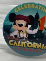 Mickey Mouse Disney California Adventure Celebrating 15 Years Button Pin 3&quot; 2016 - £6.17 GBP