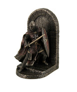Maltese Crusader Statue in Armor Guarding Door Holding Shield &amp; Sword Bo... - £72.56 GBP